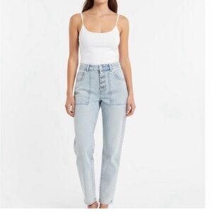 Veronica Beard Arya Straight High Rise Jeans sz 27 LIGHT WASH